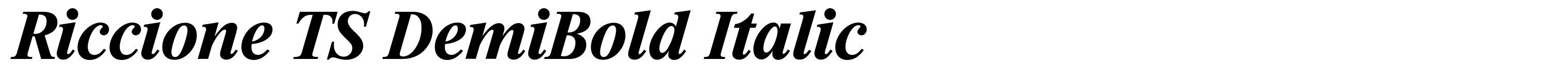 Riccione TS DemiBold Italic